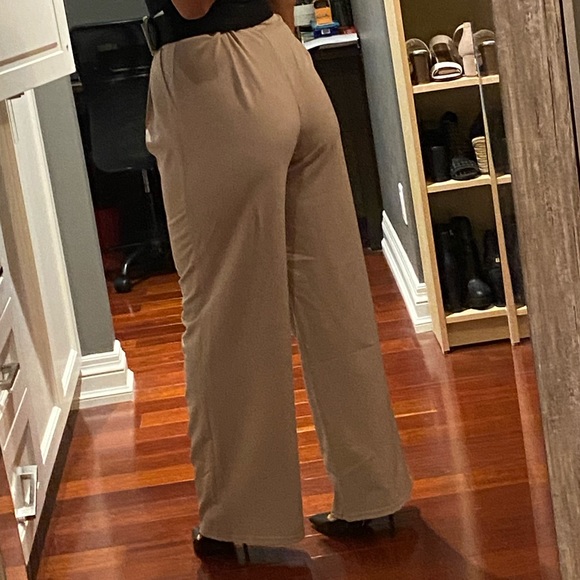 Nasty Gal beige, tapered trousers (NEVER WORN) - Picture 3 of 5